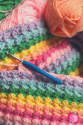 "Brighten My Day" Rainbow blanket