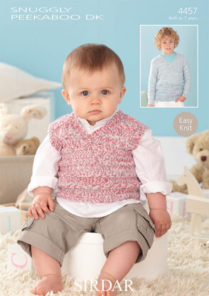 Sweater and Tank Top in Sirdar Peekaboo DK - 4457 - Downloadable PDF