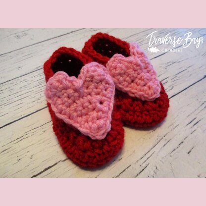 Heart Baby Booties