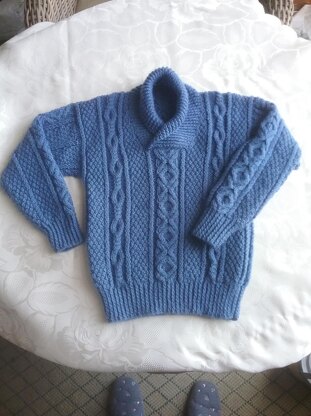 Shawl collar jumper