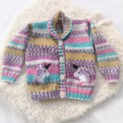 Child's Unicorn Cardigan