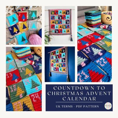 Advent Calendar Crochet Kit. Advent Calendar for Life Giant Crochet Kit.  Christmas Advent Calendar. Easy Crochet Pattern by Wool Couture 