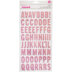 American Crafts Tealightful Thickers Stickers 5.5"X11" 138/Pkg - Letter Alpha/Pink Glitter Foam