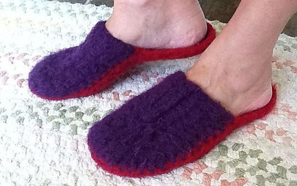 Crochet discount felted slippers