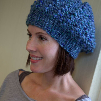 Beret in Plymouth Yarn Encore Mega Colorspun - F590 - Downloadable PDF