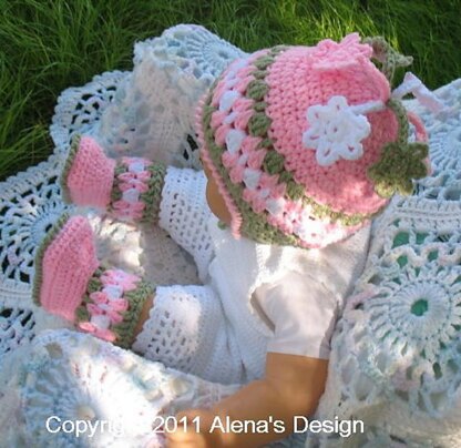 Crochet Blossom Baby Set