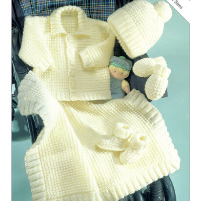 Jacket, Hat, Mittens, Bootees and Blanket in Sirdar Snuggly DK - 3108 - Downloadable PDF