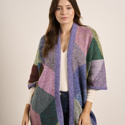 Large Scale Tumbling Blocks Jacket in Rowan Felted Tweed - Downloadable PDF