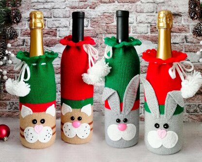 330 Cat and Rabbit Bottle cover