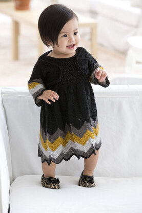 Party Dress And Shrug in Lion Brand Vanna's Glamour - L10684