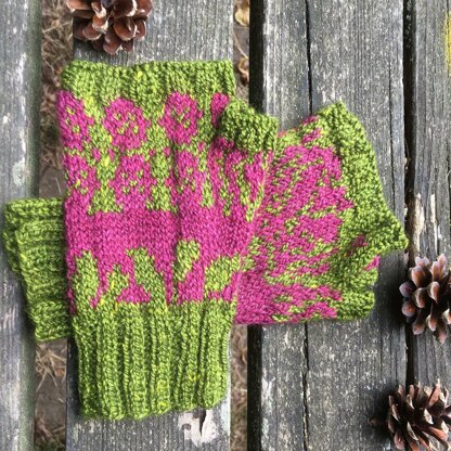 October Rose Mitts