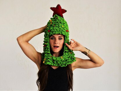 Crochet Christmas tree hat