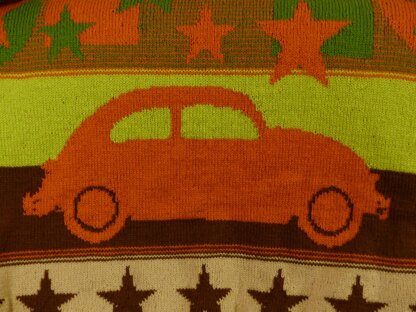 My first car / Mein erstes Auto - double knit blanket - Doubleface-Decke