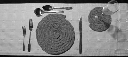 Double Thick Place Mat and Coaster or Pot Stand