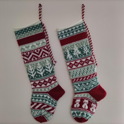 Personalised Nordic Fairisle Christmas Stockings