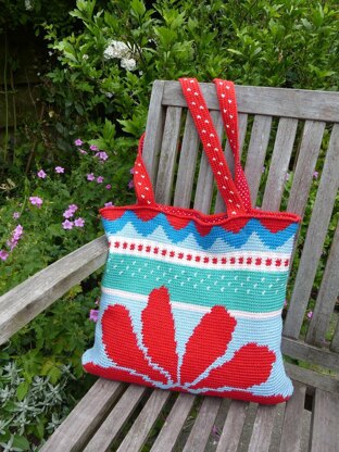 Red sunflower bag