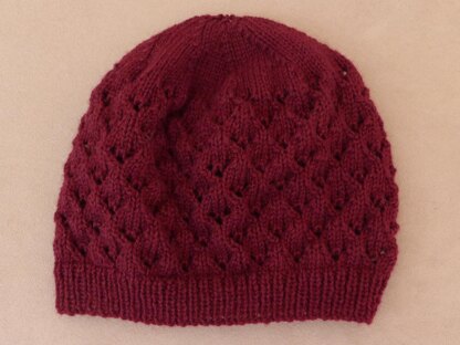 Stacey - 5ply lace stitch beanie