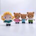 Goldilocks and The Three Bears Amigurumi Crochet Pattern