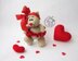 Bear Valentine and hearts