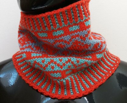 Three Color Fair Isle Cowl