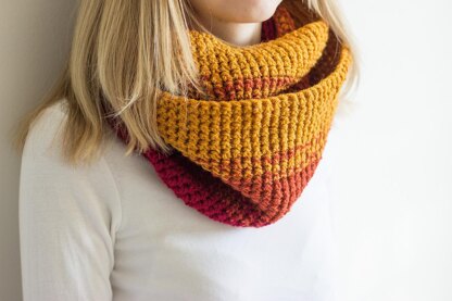 Autumn leaves infinity scarf