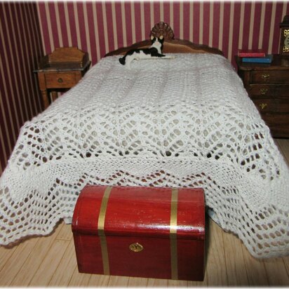 1:12th scale lace bedspread
