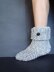 371, KNITTED WOOLY BOOT SLIPPERS, newborn to adult