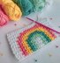 Mini Rainbow Crochet Wall Hanging