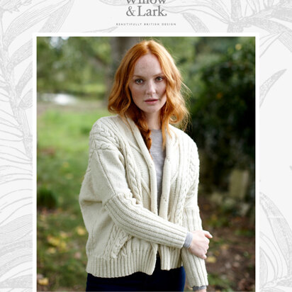 Catherine Cardigan - Knitting Pattern For Women in Willow & Lark Ramble