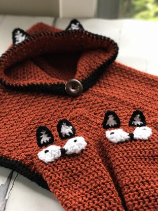 Hooded Fox Poncho and Socks