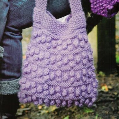 Bobble and Ridge Bag - knitting pattern