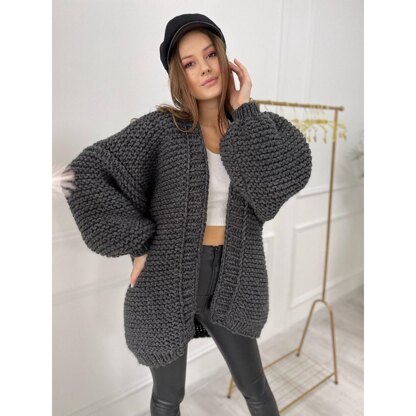 Oversized Long Knit Cardigan