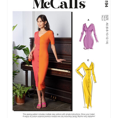 McCall's Misses' Dresses M8194 - Sewing Pattern