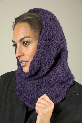 Wave Lace Snood-Cowl in Plymouth Baby Alpaca Aire - F528 - PDF