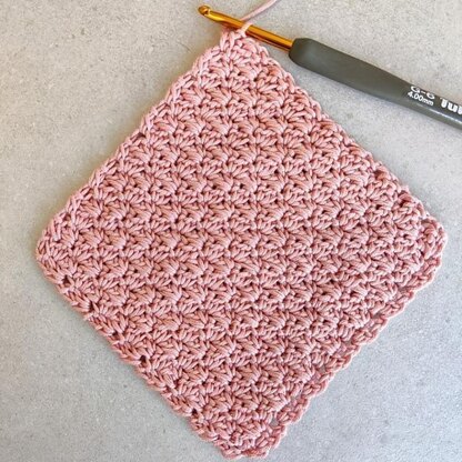 C2C Suzette Stitch Washcloth