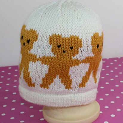Teddy Bear Ski Beanie Hat CIRCULAR
