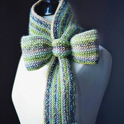 "Knit-Look" Bow Tie Cowl / Scarf