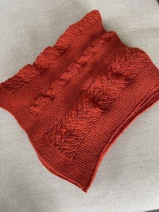 Reversible Cable and Lace Baby Blanket BJ87
