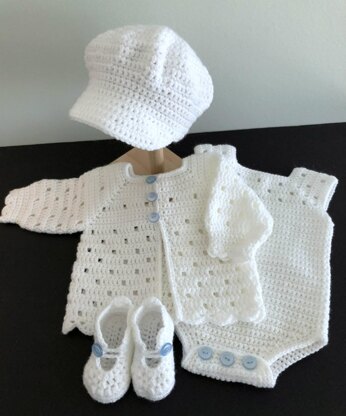 Baby Boy Newborn 3Months Outfit with Onesie Crochet pattern by Margaret Whisnant LoveCrafts