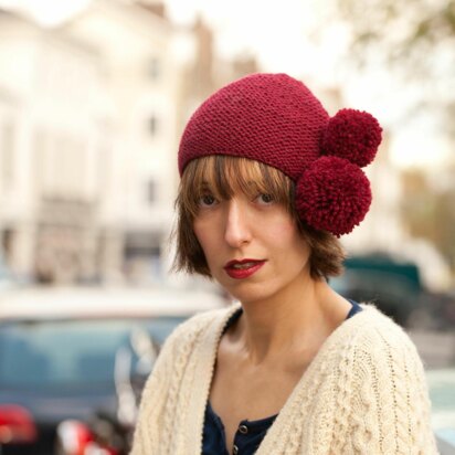 Pom Pom Hat - knitting pattern