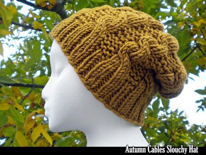 Autumn Cables Slouchy Hat