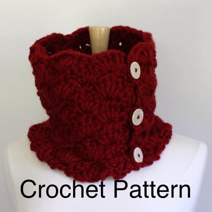 Jamie Cowl - Chunky Crochet Shell Pattern