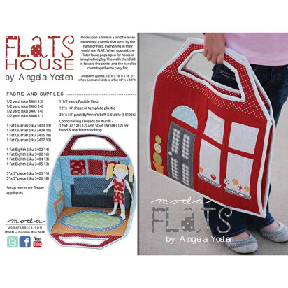 Moda Fabrics Flats House Quilt - Downloadable PDF