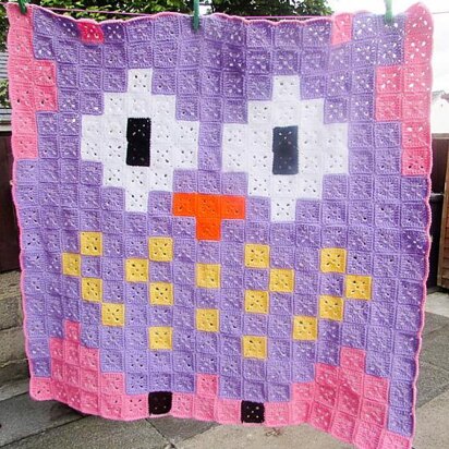 Owl Granny Square Blanket