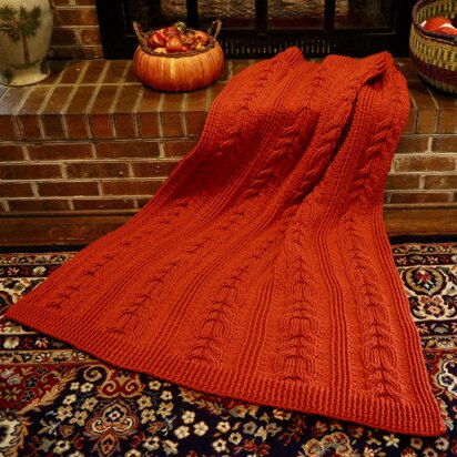 Bonnie's Autumn Cabled Throw