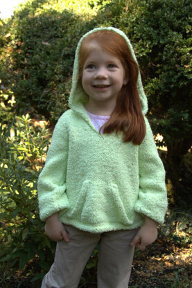 Child’s Hoodie Pullover with Pouch Pocket in Plymouth Yarn Daisy - 2497 - Downloadable PDF