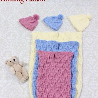 Knitting Pattern for baby cocoon 3 sizes  #170