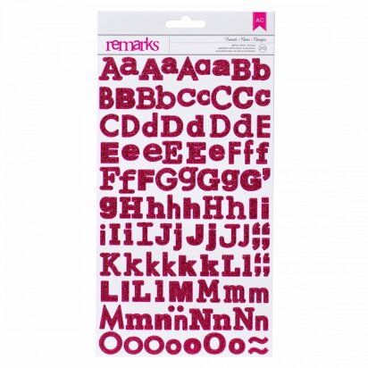 American Crafts Sticker Friends Alphabet Cardstock Red (210 Piece)