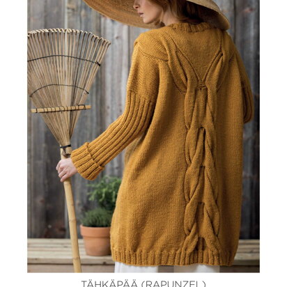 Tähkäpää (Rapunzel) Cabled Cardigan in Novita Isoveli - Downloadable PDF