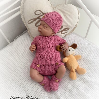 Orchid set knitting pattern